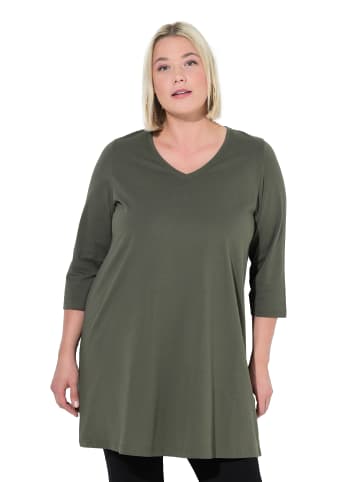 Ulla Popken Longshirt in olivgrau