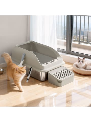 Feandrea Katzentoilette Boxal in Kaffeebraun - (B)62 x (H)30 x (T)42 cm