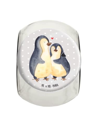 Mr. & Mrs. Panda Bonbonglas Pinguine Einschlafen ohne Spruch in Grau Pastell