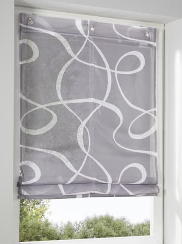 Heine Raffrollo in grau-weiß