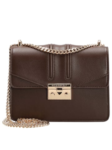 Seidenfelt Roros - Schultertasche 21 cm (gold) in dark brown