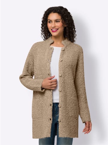 Heine Longstrickjacke in beige-meliert