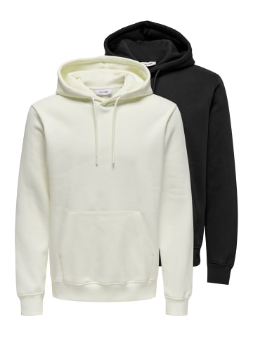 ONLY & SONS Sweatshirt / Hoodie Connor in Schwarz / creme
