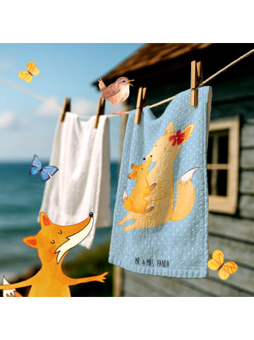 Mr. & Mrs. Panda Mini-Handtuch Fuchs Mama ohne Spruch in Blau Pastell