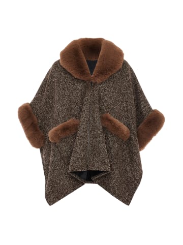 Usha Women Poncho in Braun