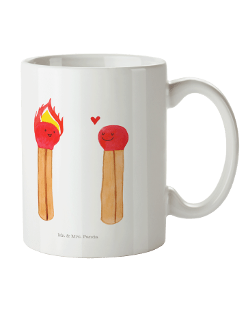 Mr. & Mrs. Panda Pott Streichhölzer ohne Spruch in Weiß