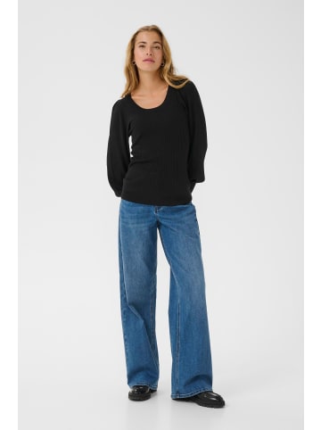 Kaffe KAdora Knit Pullover Slim fit in Black Deep