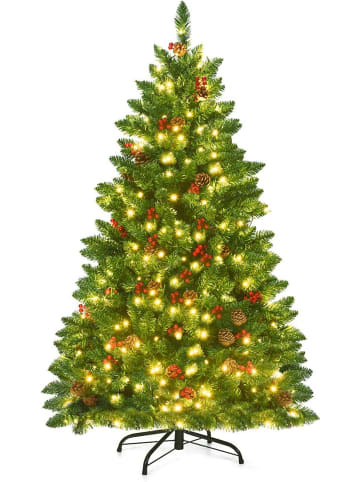 COSTWAY Künstlicher Weihnachtsbaum LED in Grün