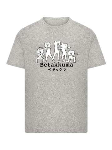 F4NT4STIC T-Shirt Betakkuma Five Power Poses in grau meliert