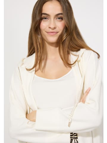 More & More Kapuzen-Sweatjacke in off white