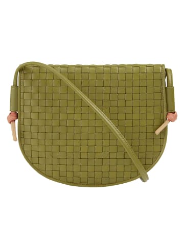 DuDu Skye Umhängetasche Leder 21 cm in olive