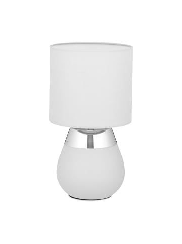 relaxdays Tischlampe in Grau/ Silber - (H)32 x Ø 18 cm