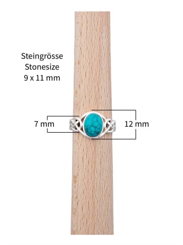 mantraroma 925er Silber - Ringe mit Türkis