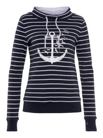 Kangaroos Sweatshirt in marine-weiß