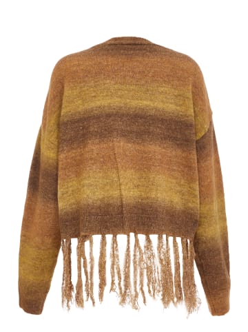 Jalene Damen Strickjacke in Braun Mehrfarbig