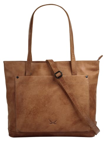 Sansibar Shopper echt Leder in cognac