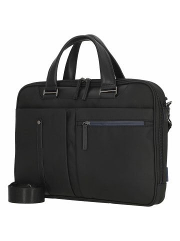 D&N Business Line - Aktentasche 40 cm Leder (schwarz) in schwarz