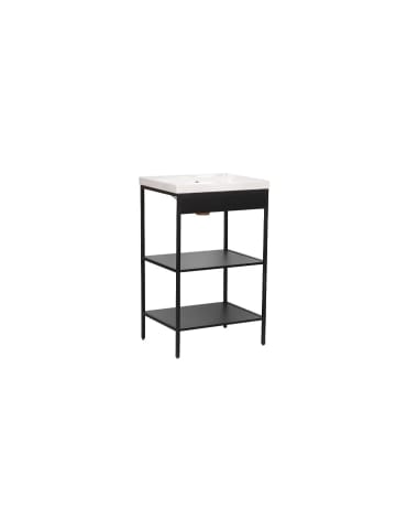 ebuy24 Badmöbelset Lorin (2-teilig) Schwarz 52 x 40 cm
