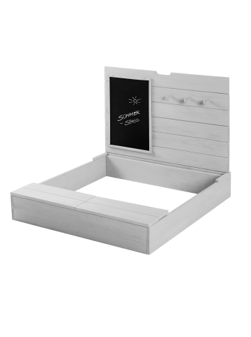 roba Sandkasten mit Deckel - Tafel & 3 Haken - Wetterfest