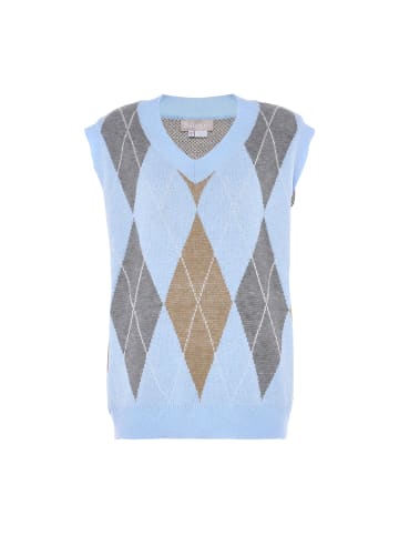 Jalene Damen Sweater in HELLBLAU KARIERT
