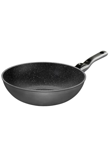 Stoneline Wokpfanne 30 cm mit abnehmbarem Griff | ohne Deckel in Schwarz (Griff-abnehmbar)