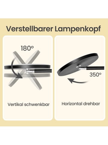 VASAGLE Standleuchte Island in Schwarz - (B)25 x (H)(148-176) x (T)25 cm