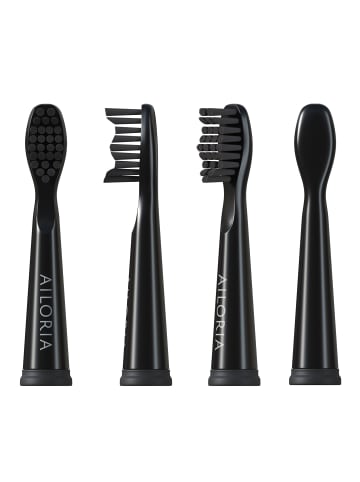 Ailoria FLASH TRAVEL Ersatzbürstenköpfe 12er Set in schwarz / schwarz