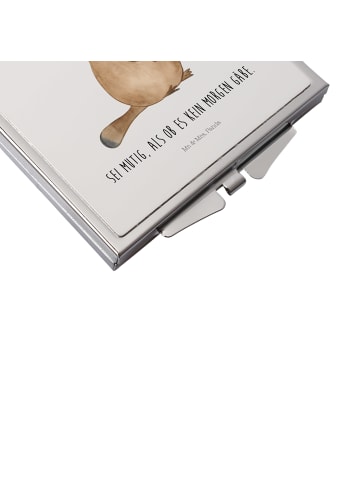 Mr. & Mrs. Panda Handspiegel Schnabeltier Mut mit Spruch in Weiß