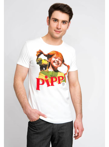 Logoshirt T-Shirt Pippi Langstrumpf in altweiss