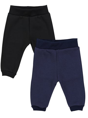TupTam Baby Jungen Hosen Fleece Angeraut Winter 2er Pack in schwarz