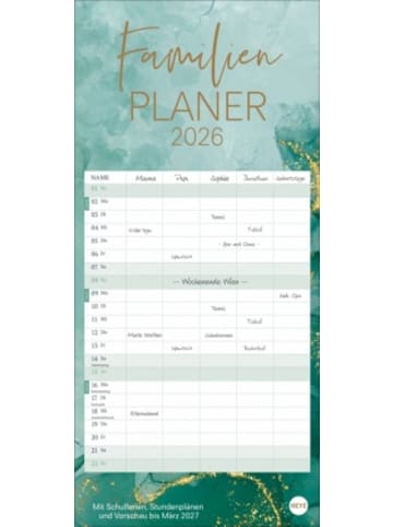 Heye Kalender Kalender - Watercolor Familienplaner 2026