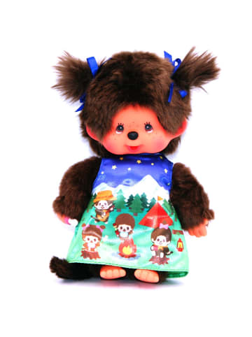 Monchhichi Mädchen im Lagerfeuerkleid | 20 cm | Monchhichi Puppe | Fashion Dress