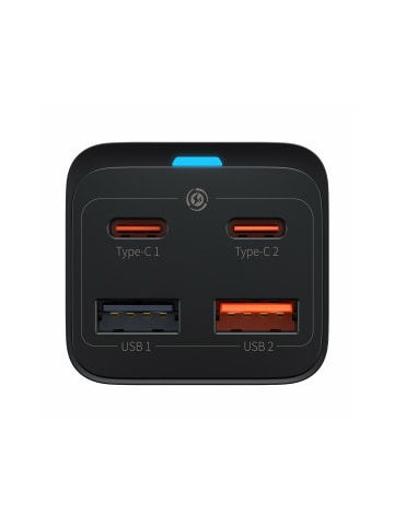 Baseus Baseus GaN3 Pro Schnellladegerät GaN 2 x USB Typ C / 2 in Schwarz