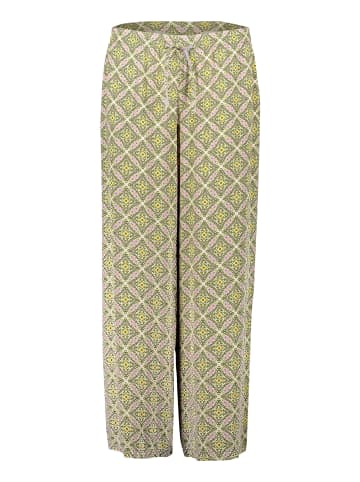CARTOON Palazzo-Hose mit Gummizug in Grün/Violett