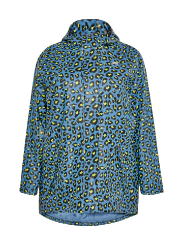 Schmuddelwedda Damen Regenjacke in Stahlblau Limette Leo