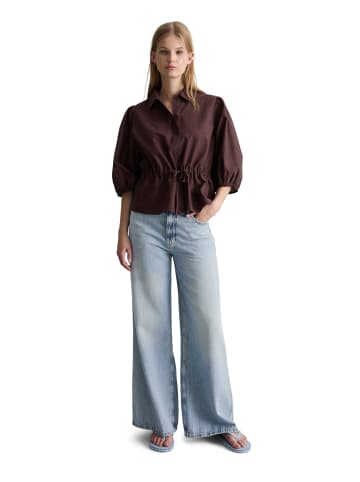 Marc O'Polo DENIM Broderie-Anglaise-Bluse regular in Burnt Aubergine