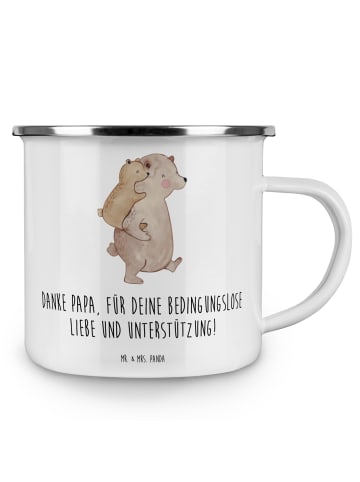 Mr. & Mrs. Panda Reisebecher Danke Papa mit Spruch in Weiß