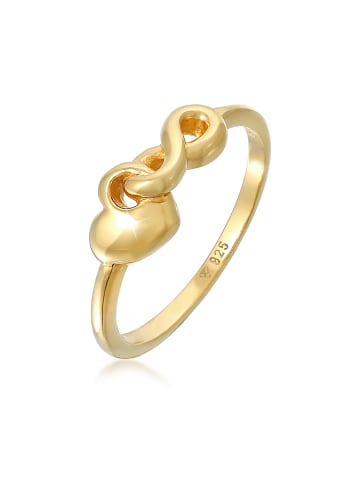 Elli Ring 925 Sterling Silber Herz, Infinity in Gold