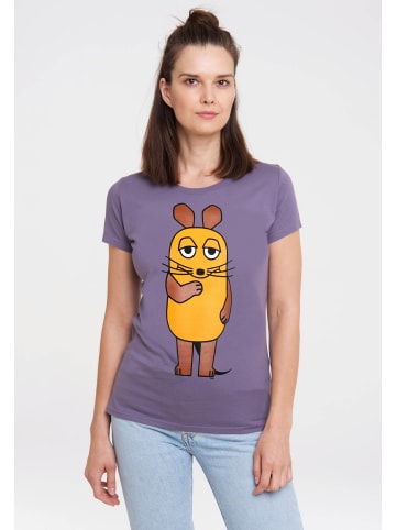 Logoshirt T-Shirt Sendung mit der Maus in flieder-lila