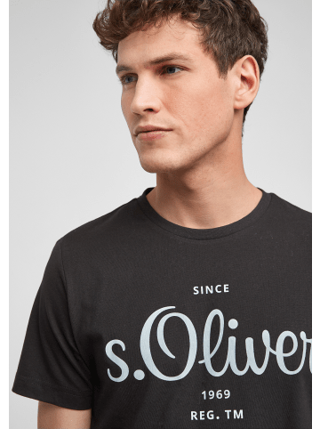 s.Oliver T-Shirt kurzarm in Schwarz