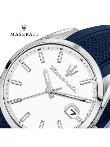 Maserati Analog-Armbanduhr Maserati Attrazione blau groß (ca. 43mm)