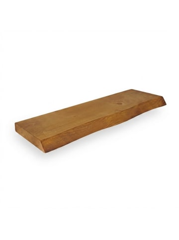 relaxdays Wandregal "Baumkante" in Braun - (B)100 x (H)3 x (T)22 cm