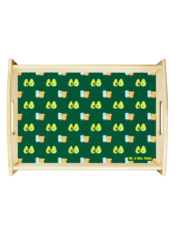 Mr. & Mrs. Panda Dekotablett Avocado Pärchen ohne Spruch in Grün