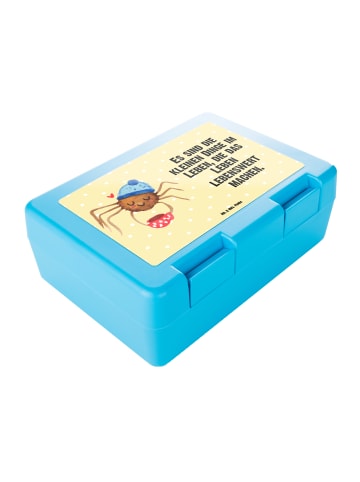 Mr. & Mrs. Panda Bento Box Spinne Agathe Kaffee mit Spruch in Gelb Pastell