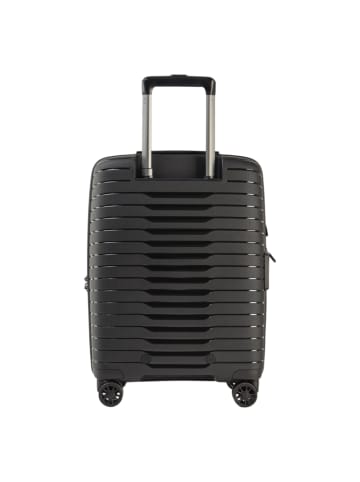 Stratic Novium 4 Rollen Kabinentrolley S 55 cm Laptopfach mit Dehnfalte black