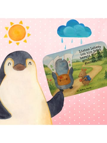 Mr. & Mrs. Panda Badteppich Pinguin & Maus Wanderer Design mit S... in Weiß