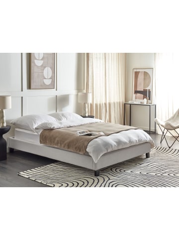 Beliani Doppelbett ROANNE in Grau/Braun - (W) 150 x (H) 29 x (L) 213 cm