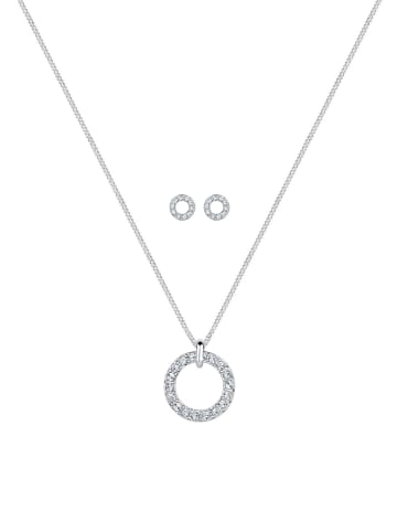 Elli Schmuckset 925 Sterling Silber Geo, Kreis, Schmuckset in Silber