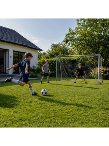 Fußballtor "ohne Torwand" in Grau - (B)240 x (H)160 x (T)90 cm
