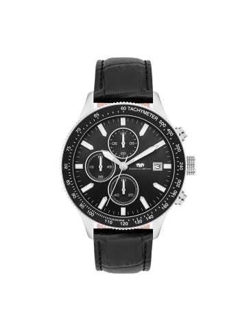 Rhodenwald & Söhne Chronograph Karthago II Echtleder in schwarz